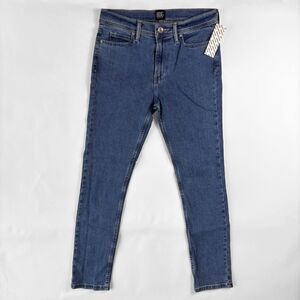 New BDG Urban Outfitters Womens Skinny Stretch Jeans 32 x30 Blue Denim Mid Rise